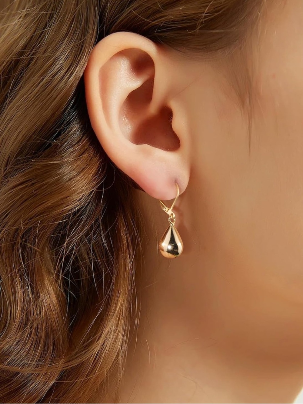 Classic Gold Teardrop Dangle Earrings - Women Jewelry